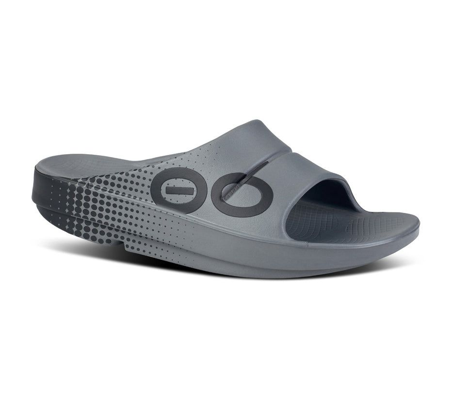 Oofos Men's Ooahh Sport - Slide Dark Grey / Black ( BDMSJ-4096 )